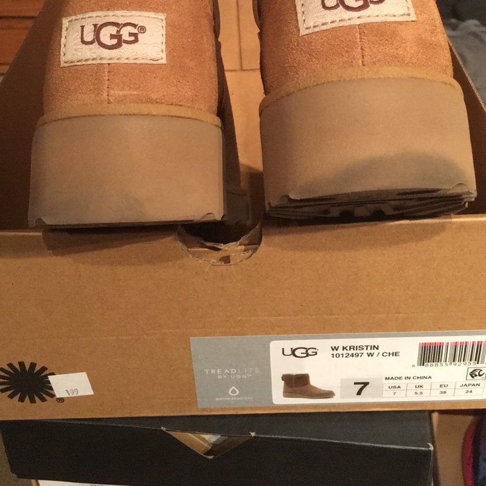 Ugg Kristen Wedge Narrow Fit Chestnut Mini - Picture 7 of 8